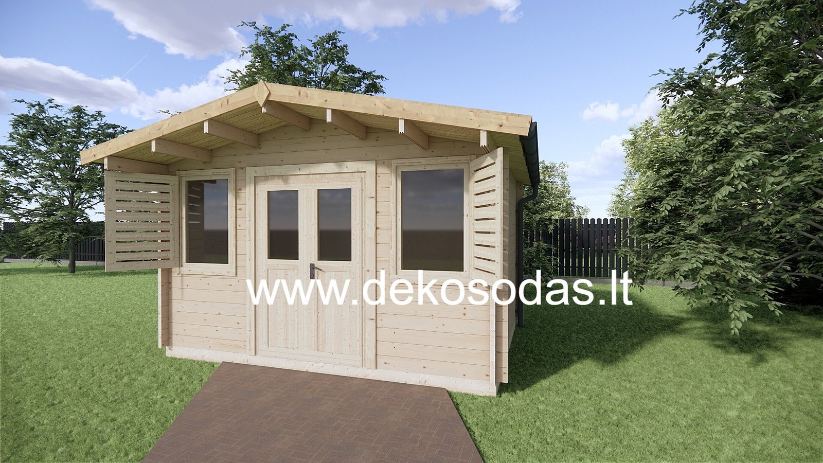 Medinis sodo namelis Pušynas 4x3 m