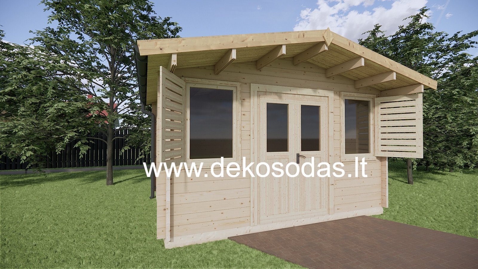 Medinis sodo namelis Pušynas 4x3 m