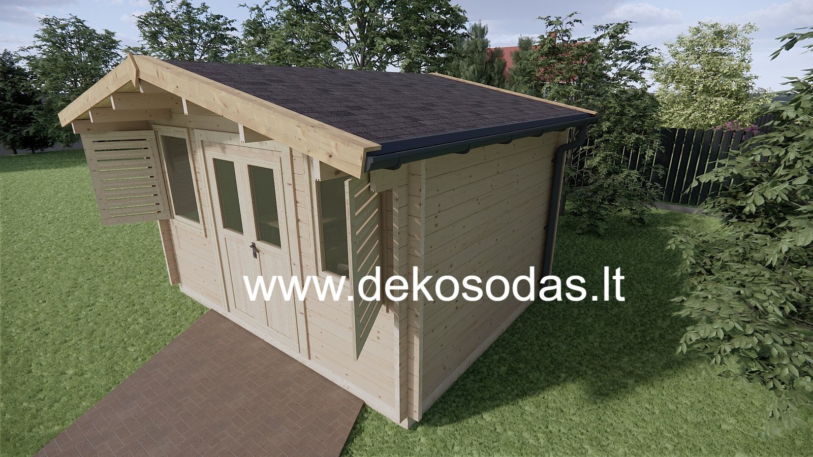 Medinis sodo namelis Pušynas 4x3 m