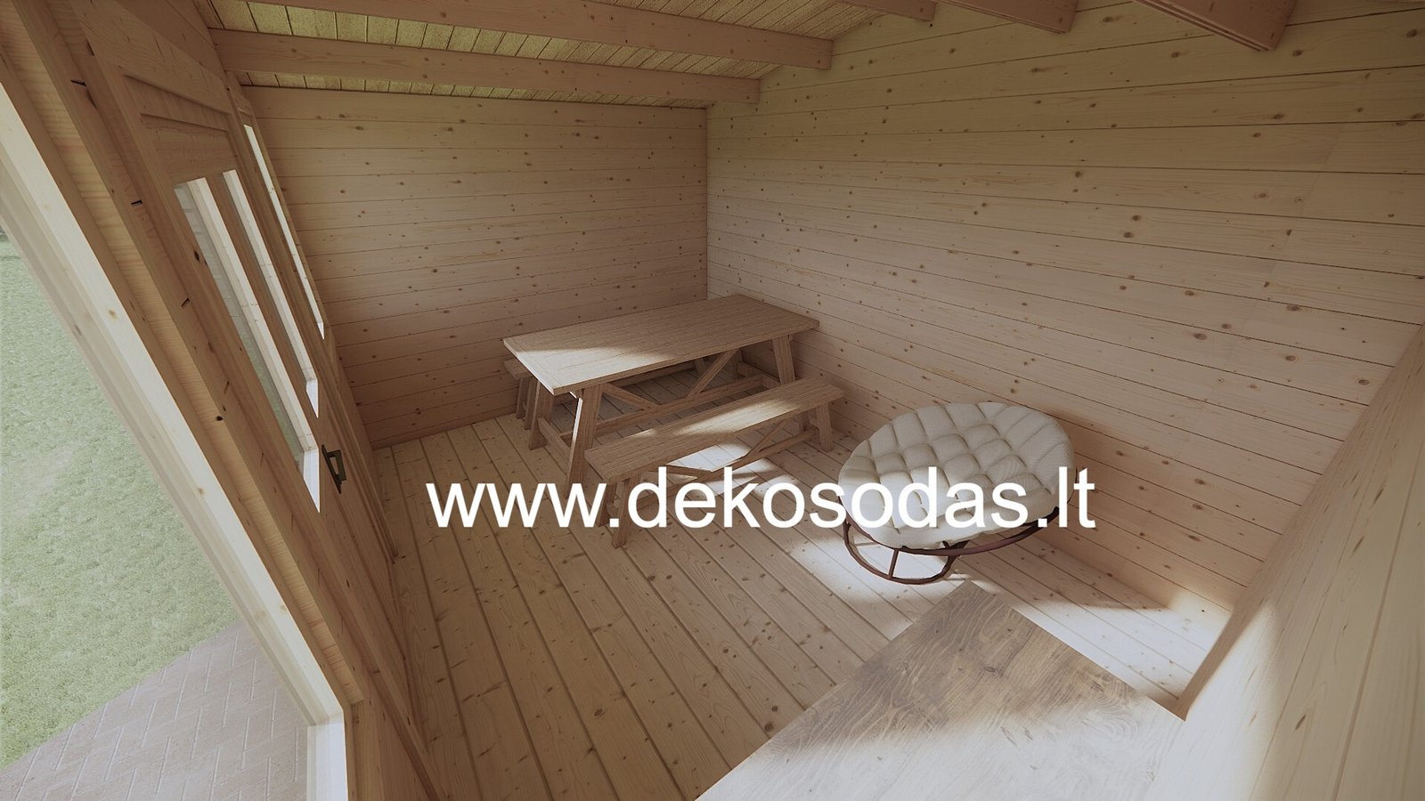 Medinis sodo namelis Pušynas 4x3 m
