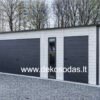 Skardinis garažas su technine patalpa 6x5 m, horizontalios skardos apdaila