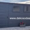 Sodo namelis 4x3 m su malkine ir horizontalia skardos apdaila