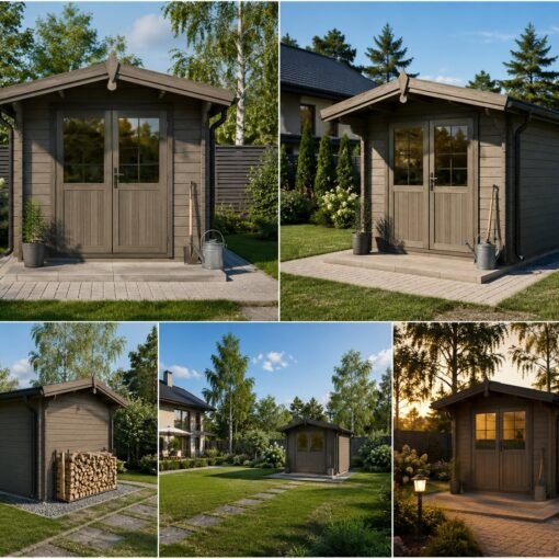 Medinis sodo namelis PETER 3x3 m iš 34 mm eglės medienos