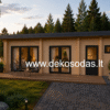 Medinis namas AURORA 46,7 m² iš 44 mm sienojų