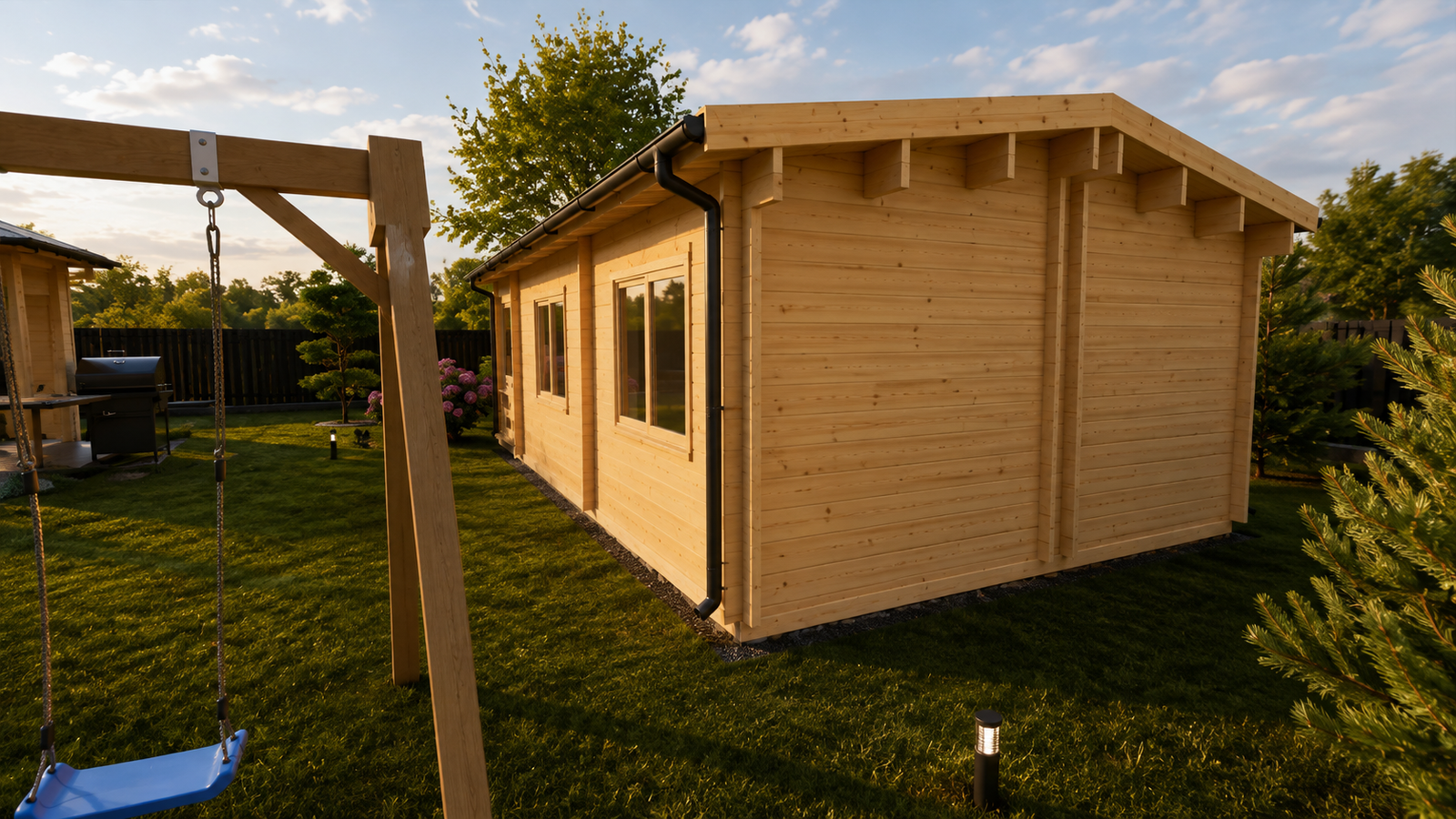 Medinis namas ŽARA 43,5 m² su terasa | 44 mm