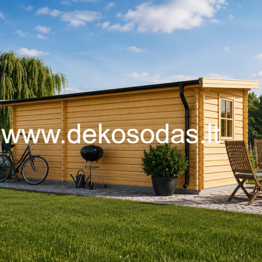 Medinis sodo namelis KORYS 14,9 m² | Dekosodas